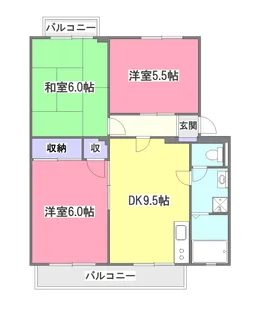サンビレッジ清瀬B【1階】の間取り