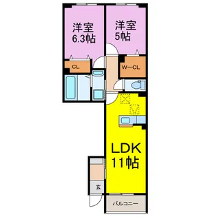 ベル エリタージュ【1階】の間取り