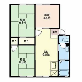 サンビレッジ赤羽A【1階】の間取り