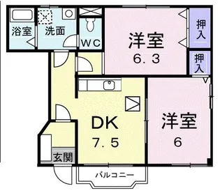 HKソレイユ A【1階】の間取り