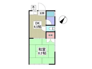 ハイツ元町A【1階】の間取り