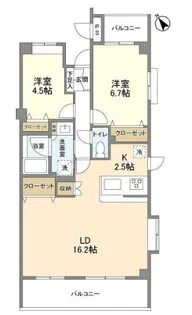 根岸旭台フーガ(ネギシアサヒダイフーガ)【3階】の間取り
