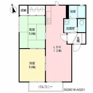 ビューラーK1【2階】の間取り