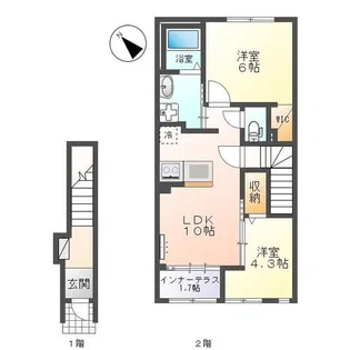 ベルフィオーレ 五番館【2階】の間取り