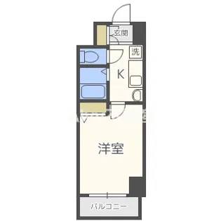 エステムコート梅田・天神橋リバーフロント【9階】の間取り