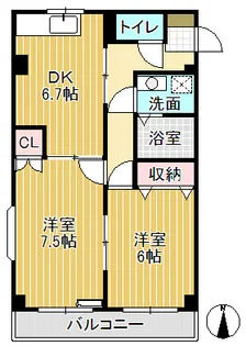 ドリームハウス砺波【2階】の間取り