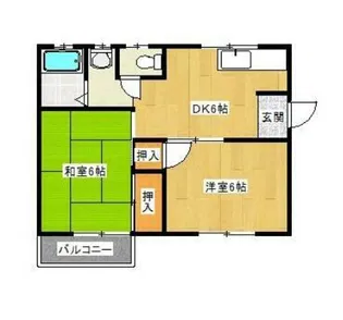 コーポ松本【1階】の間取り