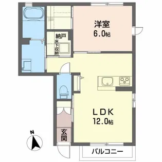シャーメゾン今泉【1階】の間取り