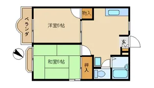 エリール田崎B棟【3階】の間取り