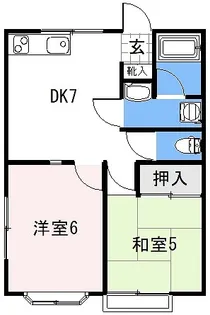 パレス中郷【2階】の間取り