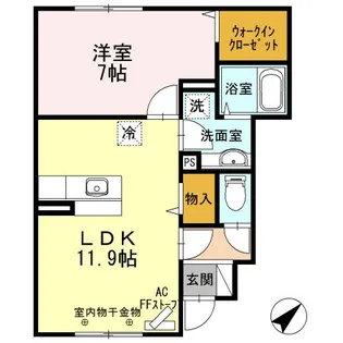 ユカレリハレ【1階】の間取り