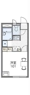 レオパレスルミエールTS【1階】の間取り