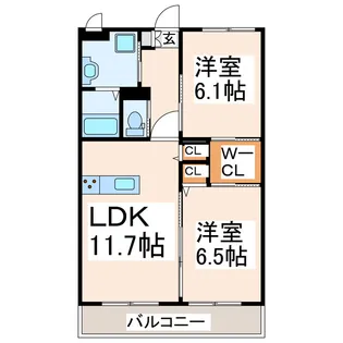しゃるまん【1階】の間取り