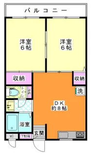 プリンス中之島【2階】の間取り