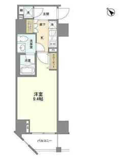 1Kの間取り画像