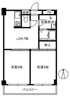 パークサイド多摩川【5階】の間取り