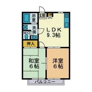 黒沼ハイツ【2階】の間取り