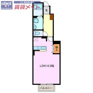 グラース・ジェルメ A棟【1階】の間取り