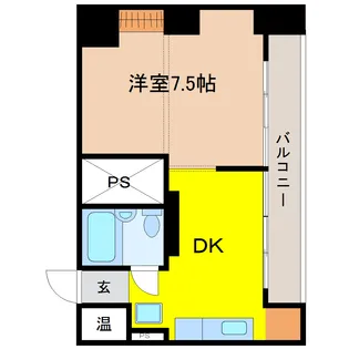 コーポ土樋【9階】の間取り