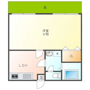 Tsuyama Base21(1DK)【1階】の間取り