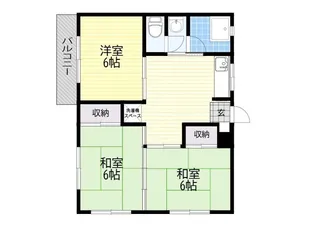 コーポふじ【2階】の間取り