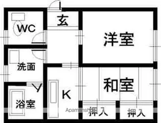 ハイツ和歌浦【2階】の間取り