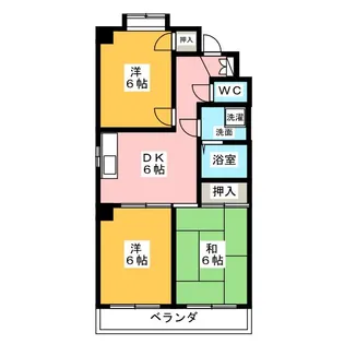 アメニティ清水壱番館【3階】の間取り