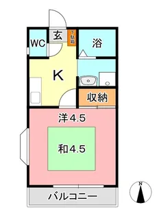 1Kの間取り画像
