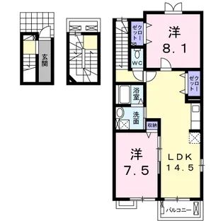ベルアンジュ【3階】の間取り