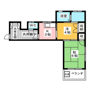 中村マンション【4階】の間取り