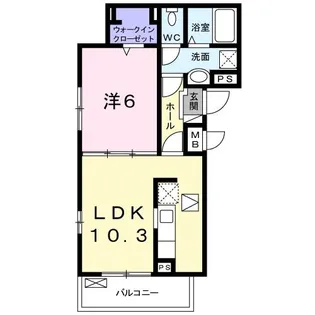 茨城県水戸市千波町【アパート】の間取り