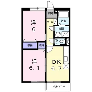 サニーヒルS【1階】の間取り