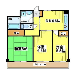 東京都世田谷区南烏山3【マンション】の間取り