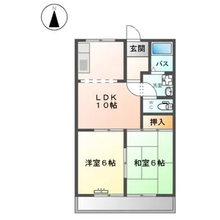 メゾンドジョイフル【2階】の間取り
