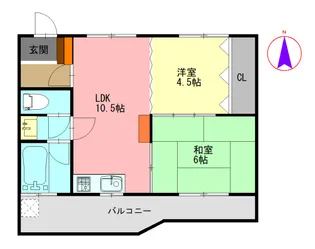 八幡マンション A棟【3階】の間取り