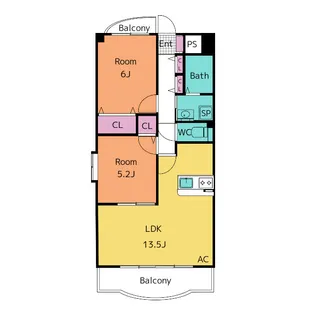 城下町五番館【1階】の間取り