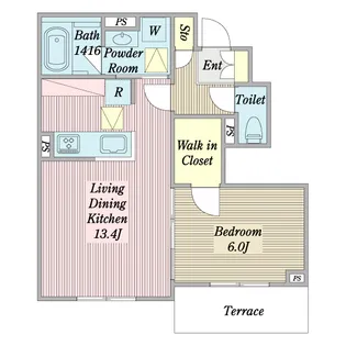 メゾン・ドゥ・エム【1階】の間取り