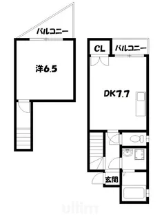 アルカス二条【2階】の間取り