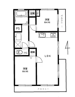 パンテオン西谷【3階】の間取り