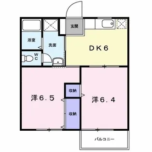 福島県いわき市平中神谷字瀬戸【アパート】の間取り