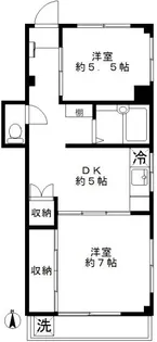 2DKの間取り画像