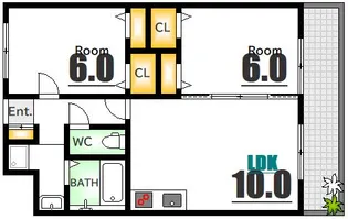 広島県広島市中区舟入川口町【マンション】の間取り