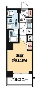 ガレリアレジデンス石川町【5階】の間取り