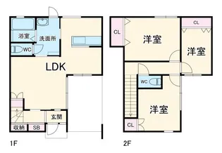 静岡県浜松市中央区三島町【一戸建】の間取り