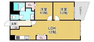 大阪府大阪市旭区高殿5【マンション】の間取り