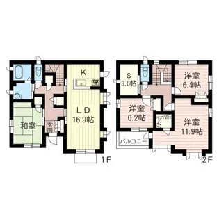 神奈川県横浜市港北区小机町【一戸建】の間取り