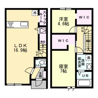 富山県富山市手屋3【一戸建】の間取り