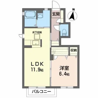 シャーメゾンSK WEST【1階】の間取り
