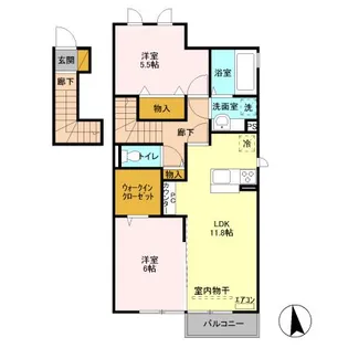 ル・シエル B【2階】の間取り