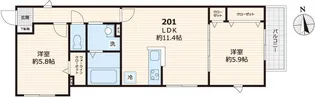 メゾン ル ココン【2階】の間取り